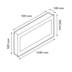Trivero 90 LED Kamineinsatz Einbaukamin -Heizungsanlagen trivero 90 led kamin elektrischer einbaukamin masse 1280x1280