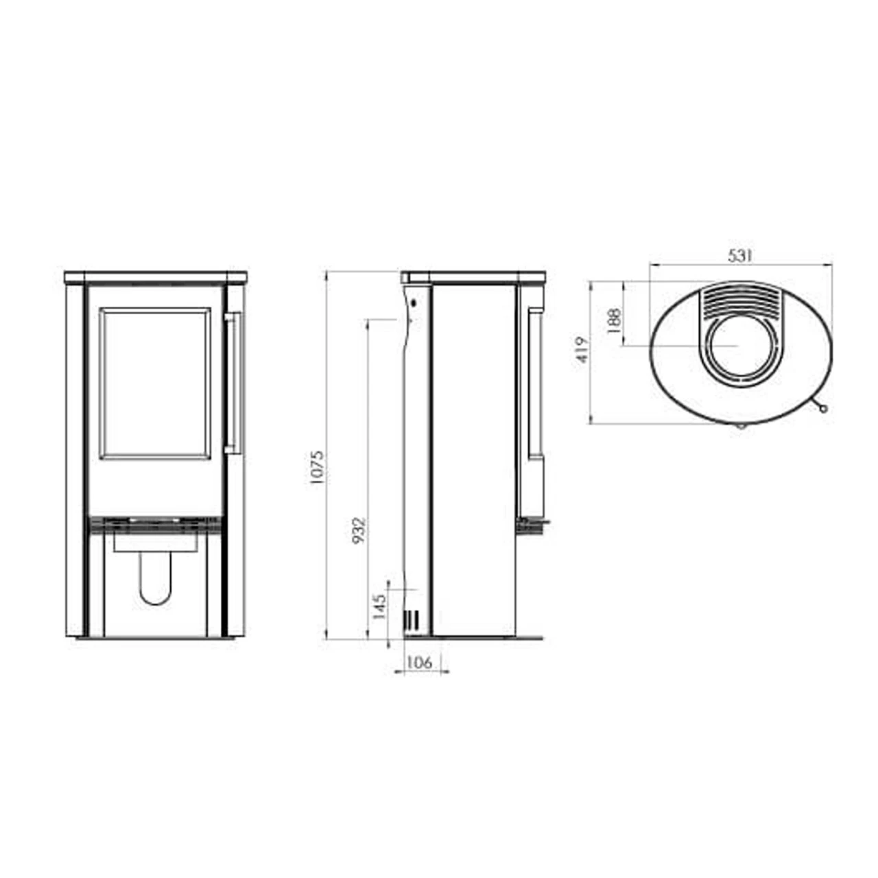 TT21RS Kaminofen Schwarz Speckstein Matt 5kW 7 TT21RS Kaminofen Schwarz Speckstein Matt 5kW – Bild 5