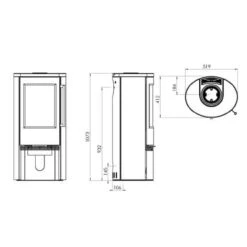 TT21R Kaminofen In Schwarz 5kW 16 TT21R Kaminofen In Schwarz 5kW -Heizungsanlagen tt21r schwarz standard masse 1280x1280