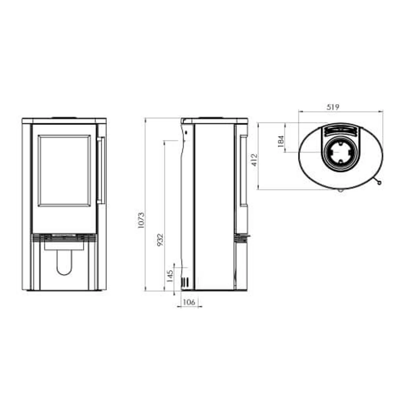 TT21R Kaminofen In Schwarz 5kW 5 TT21R Kaminofen In Schwarz 5kW – Bild 3