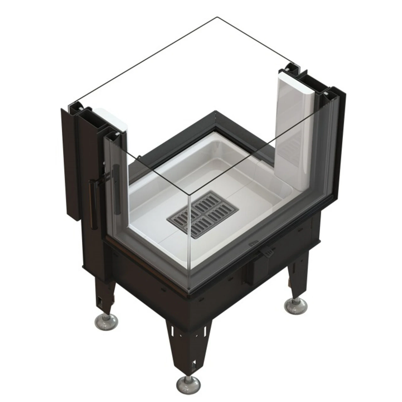 Twin 7CLCL Tunnel-Eckkamineinsatz Linkverglast 7kW 4 Twin 7CLCL Tunnel-Eckkamineinsatz Linkverglast 7kW – Bild 2