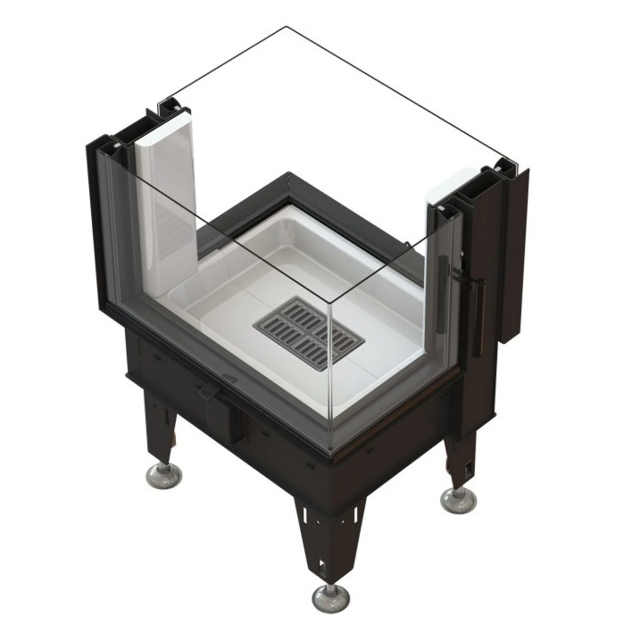 Twin 7CPCP Tunnel-Eckkamineinsatz Rechtsverglast 7kW 4 Twin 7CPCP Tunnel-Eckkamineinsatz Rechtsverglast 7kW – Bild 2