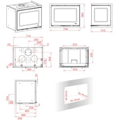 Unico 11 Eck-Kaminkassette Zum Einbau 6kW Rechtsverglasung 12 Unico 11 Eck-Kaminkassette Zum Einbau 6kW Rechtsverglasung -Heizungsanlagen unico 11 masse 1280x1280