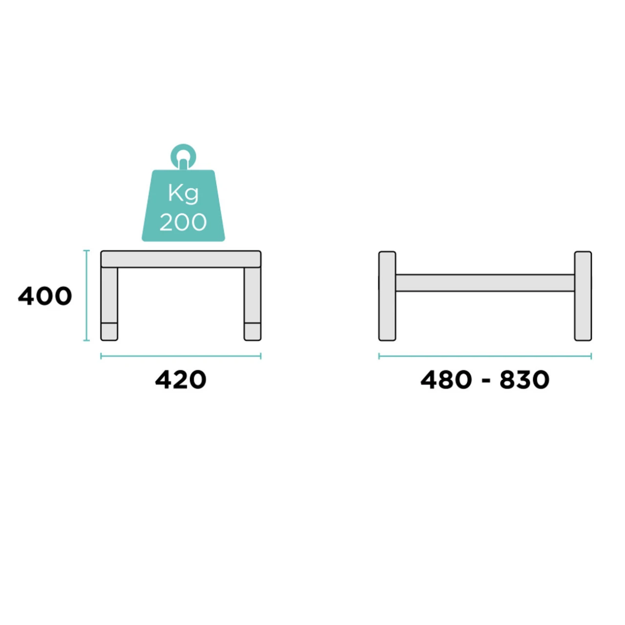 Untergestell SP741 Aus Inox Bis 200kg Für Wärmepumpen Und Klimageräte 4 Untergestell SP741 Aus Inox Bis 200kg Für Wärmepumpen Und Klimageräte – Bild 2