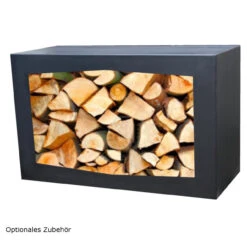 Outdoor/Garten Kamin Feuersäule Pinacate In Schwarz Stahl 17 Outdoor/Garten Kamin Feuersäule Pinacate In Schwarz Stahl -Heizungsanlagen wood box optional pinacate black 1280x1280