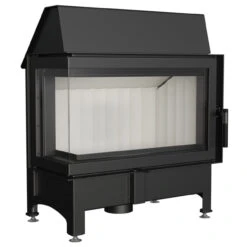 Zibi 12 Warmluft-Eckkamineinsatz 11kW Links Verglast